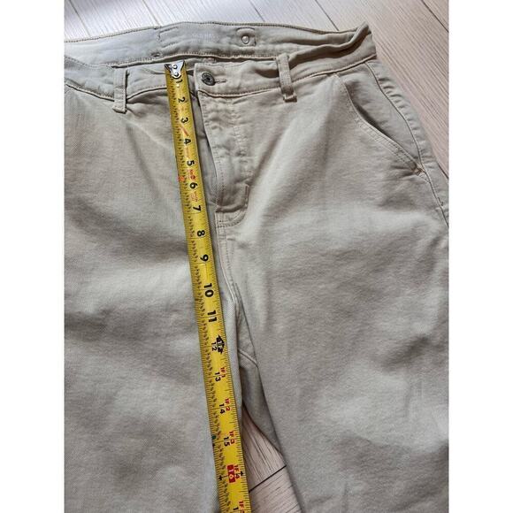 Old Navy ladies sz 14‎ sky hi straight khaki carpenter jeans. Cotton, elastane. - Picture 3 of 9